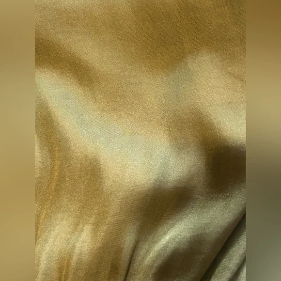 Banana Republic Sz 10 Forest Green Silk Maxi Dress Fairycore Forest Witch Siren - Picture 9 of 12